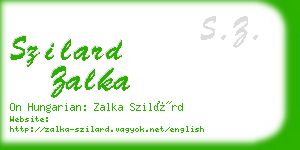 szilard zalka business card